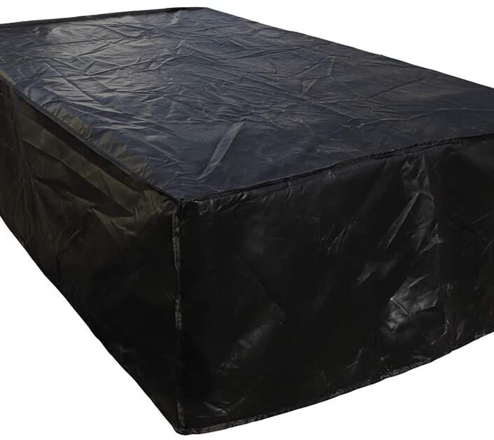 Denpetec Foosball Table Cover Indoor Outdoor Oxford Cloth Waterproof Dust Rectangular Universal Football Table Cover,16311548cm Black 
