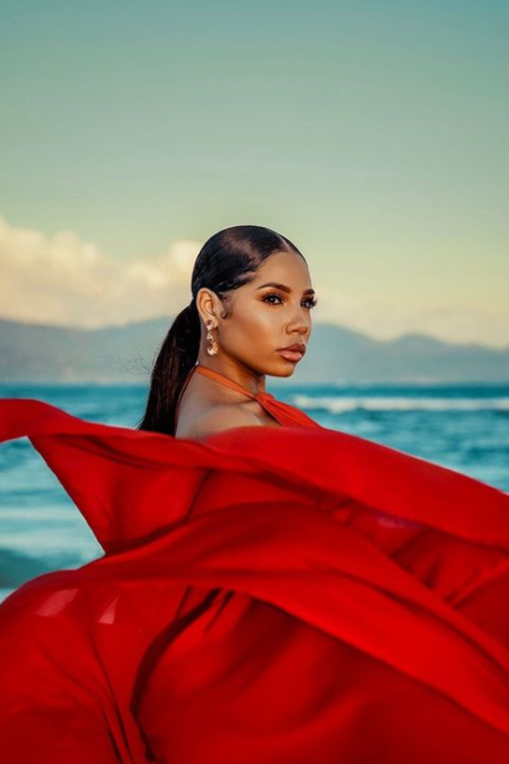 Kasi Looking Smoking Hot In Red Gown