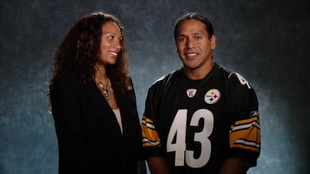 Troy Polamalu With His Beautiful Wife 