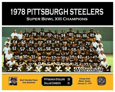  eBay NFL 1978 Pittsburgh Steelers Super Bowl Champions Team Picture 8 X 10 Photo Pic (Source: eBay)