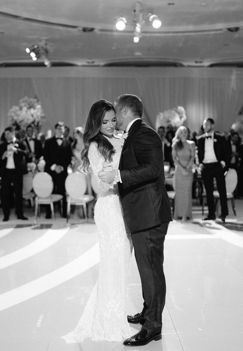 sean and veronica dancing at their wedding ceremony