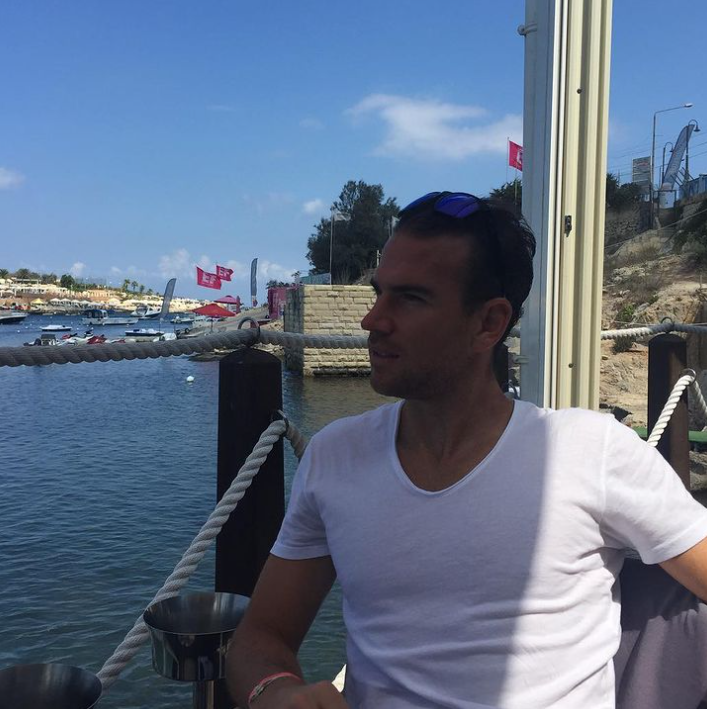 French Player Adrian Chilling In Vacation