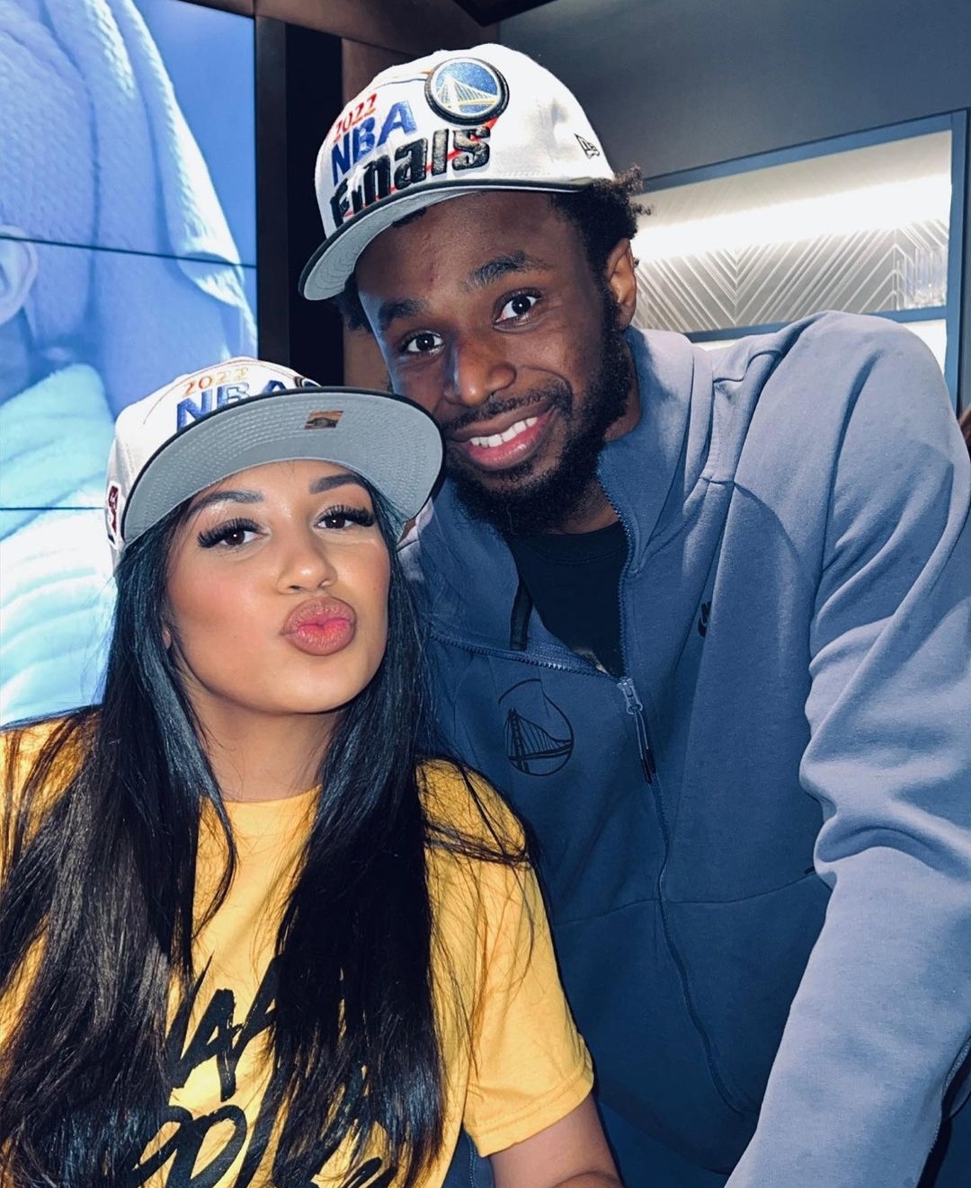 Andrew Wiggins with his girlfriend, Mychal Johnson