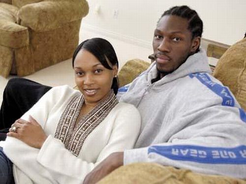 NBA star with his wife 