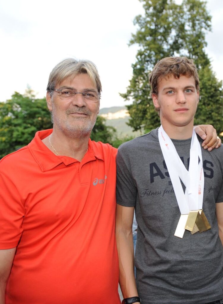 Christophe Lamaitre with his father Christian (Source: Getty Images)