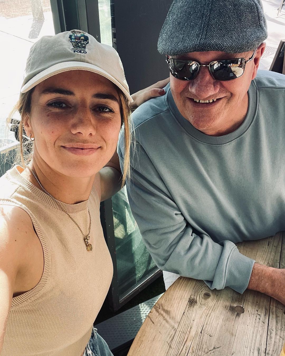 Danielle van de Donk With Her Father Chris Taking A Selfie Together