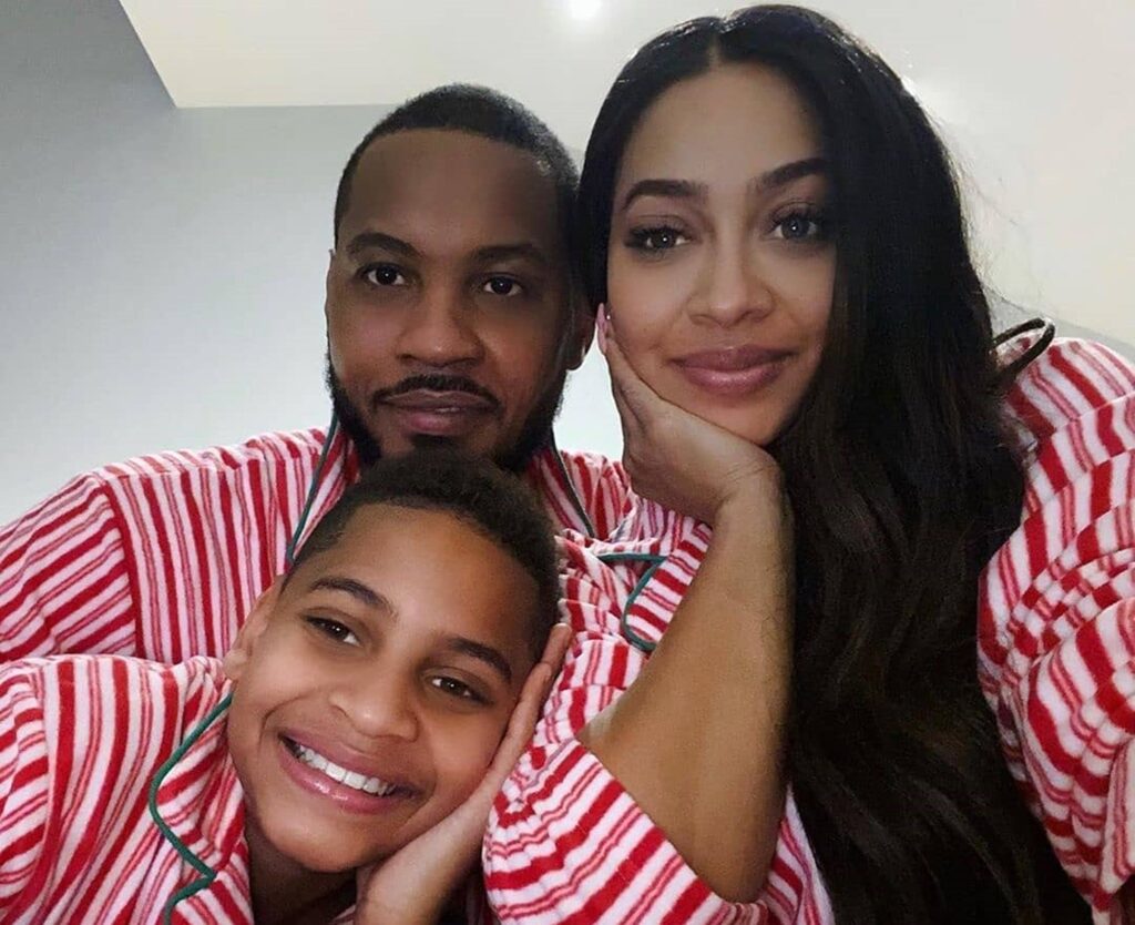 Carmelo Anthony Son and wife 