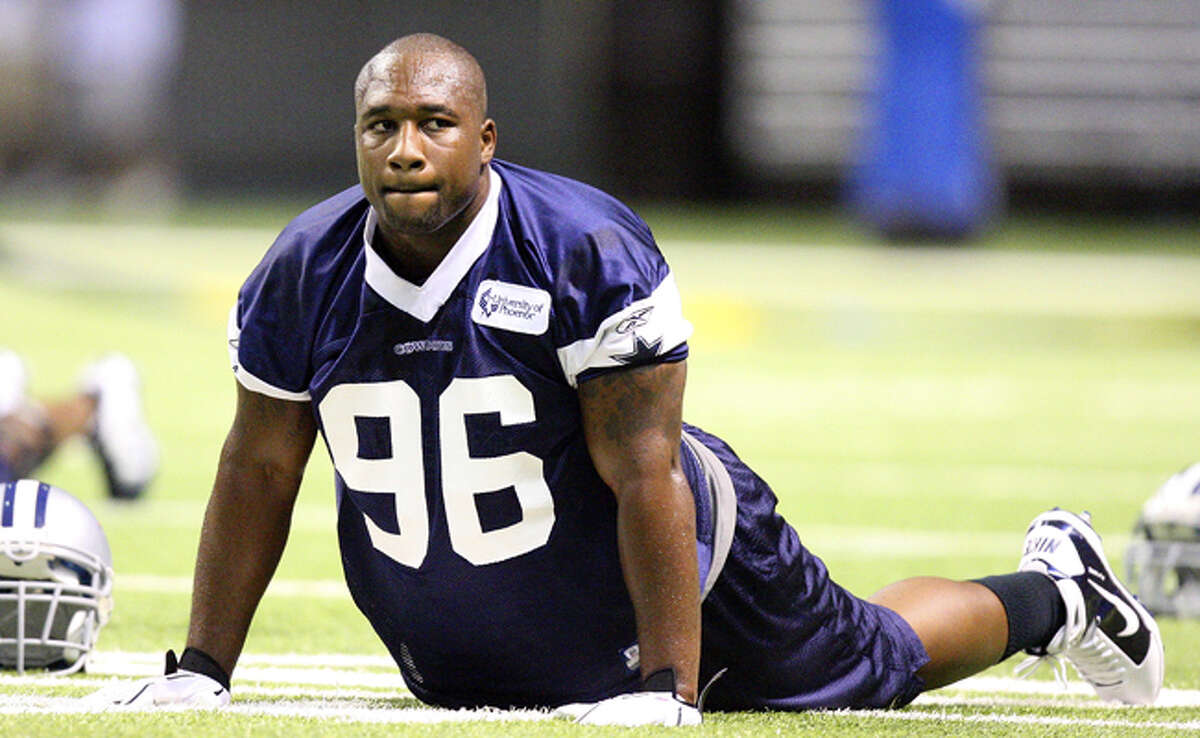 Marcus Spears During The Training