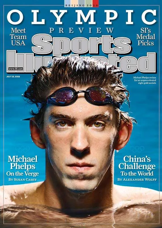 Michael Phelps In Cover Of A Magazine