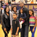 NBA player Larry Hughes with his wife and children (Source Bloximages)