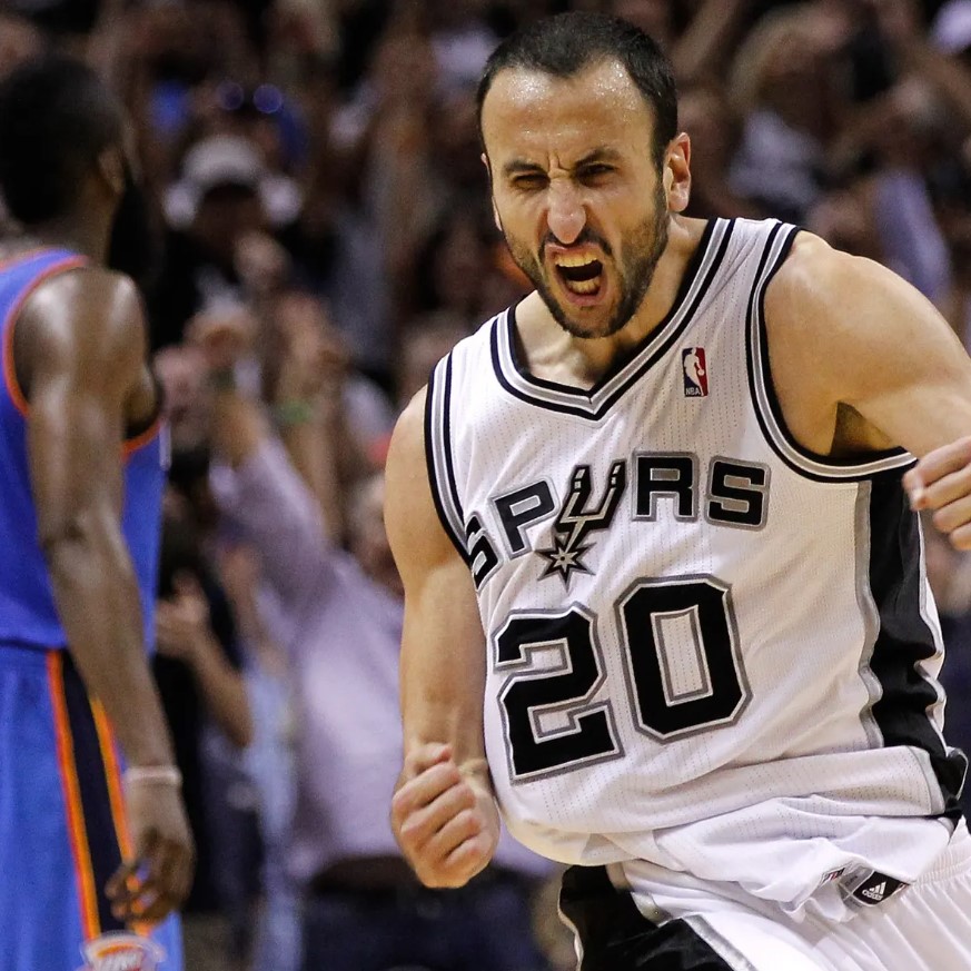 Ginobili in white jersey