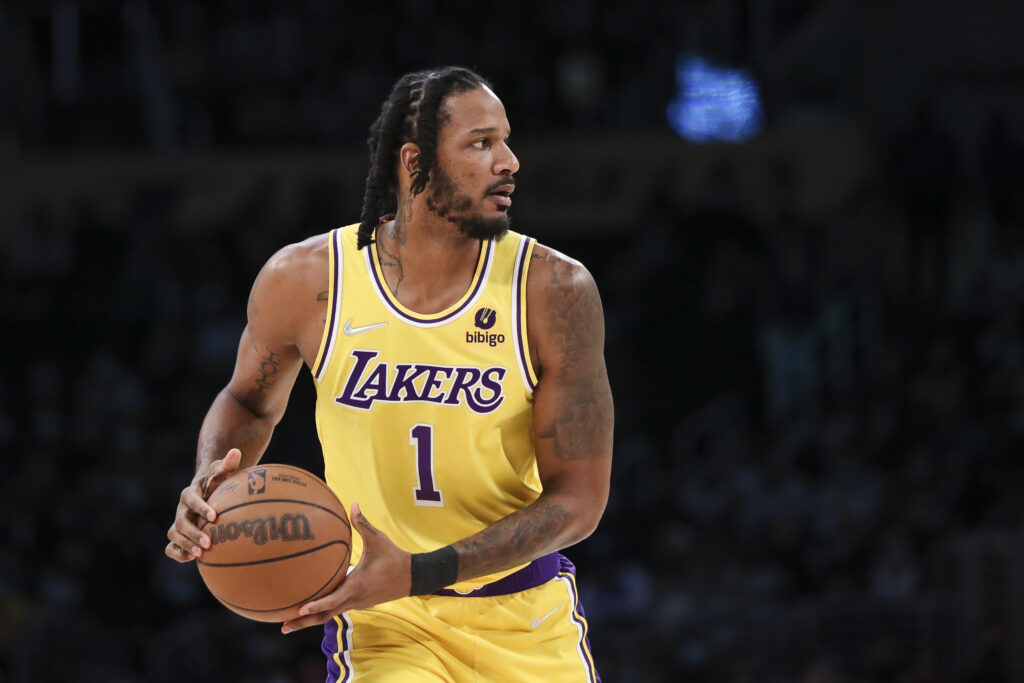Trevor Ariza playing for Los Angeles Lakers