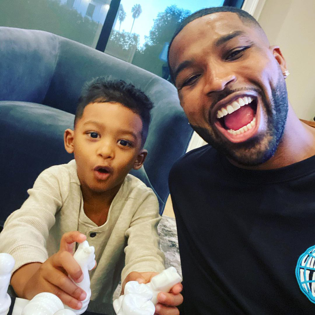 Tristan Thompson With His Son Prince Thompson