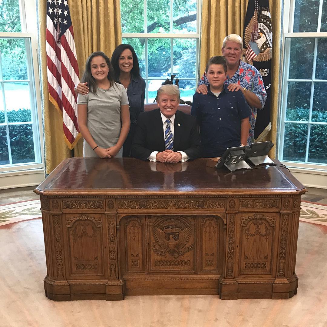 John Daly II With His Family And The Former United States President