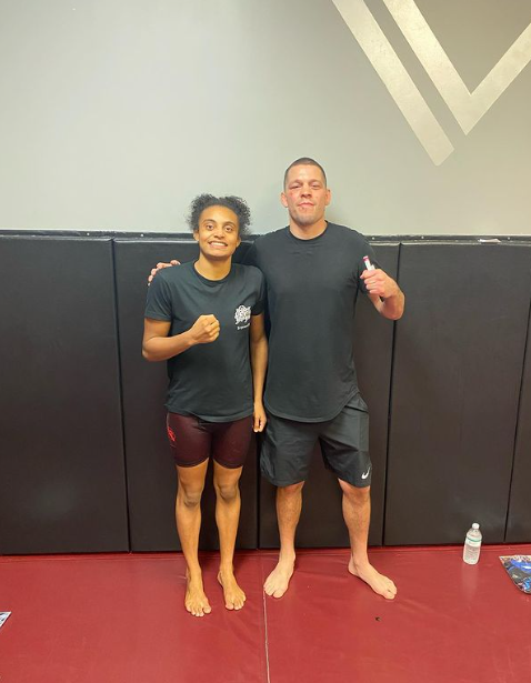 Grant Hill Daughter, Myla with another MMA fighter Nate Diaz (Source: Instagram)