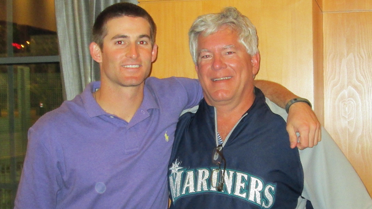 Brad Miller with his father (Source MLB.com)