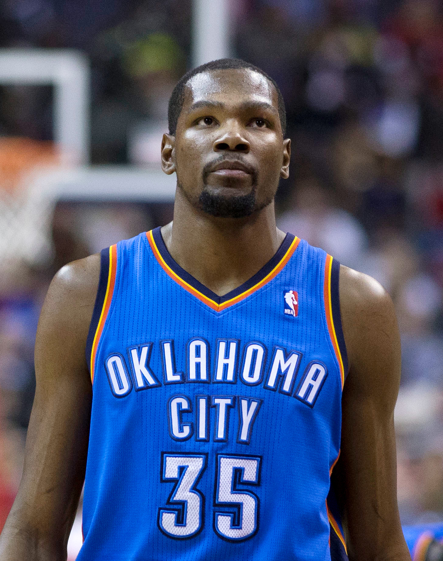 Kevin Durant with the Oklahoma City Thunder (Source: Wikimedia Commons)