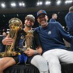 Stephen Curry With His Father