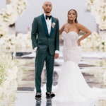 Mookie And Her Wife Brianna Hammonds In Wedding Dress
