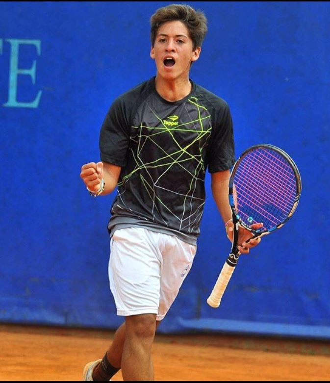 Sebastian Baez Playing Tennis In Italy At 15 Years Old