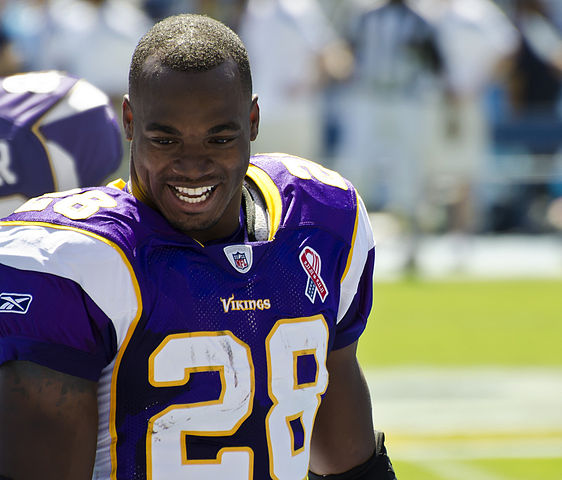 Adrian Peterson with the Vikings