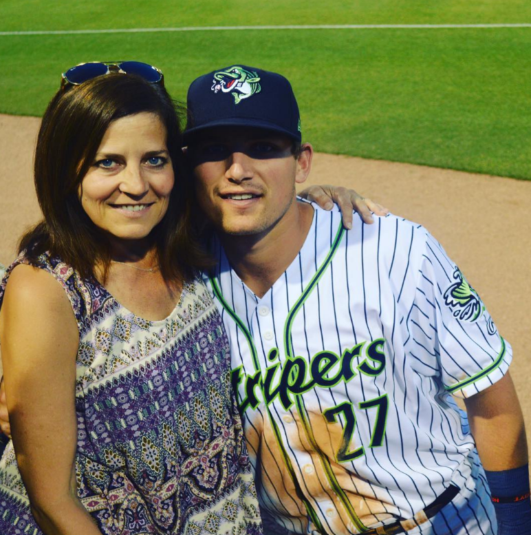 Austin with his mother