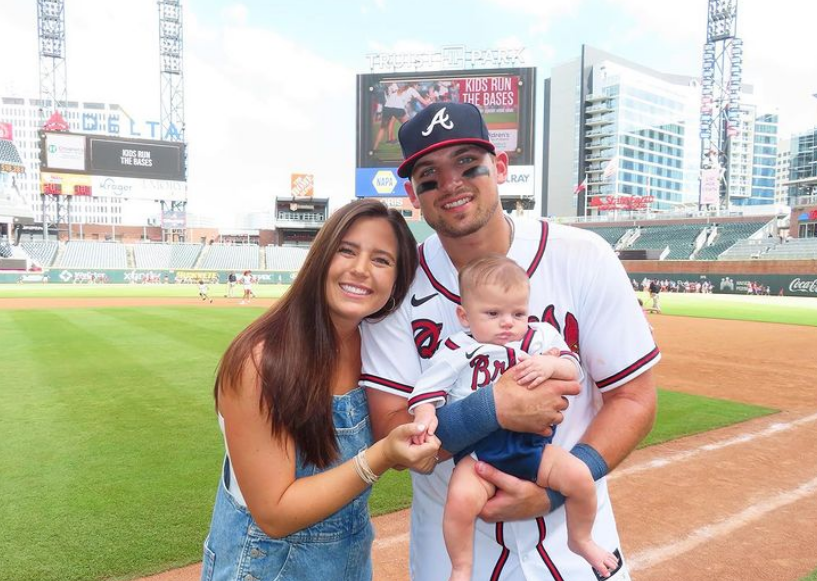 Austin with his wife and son