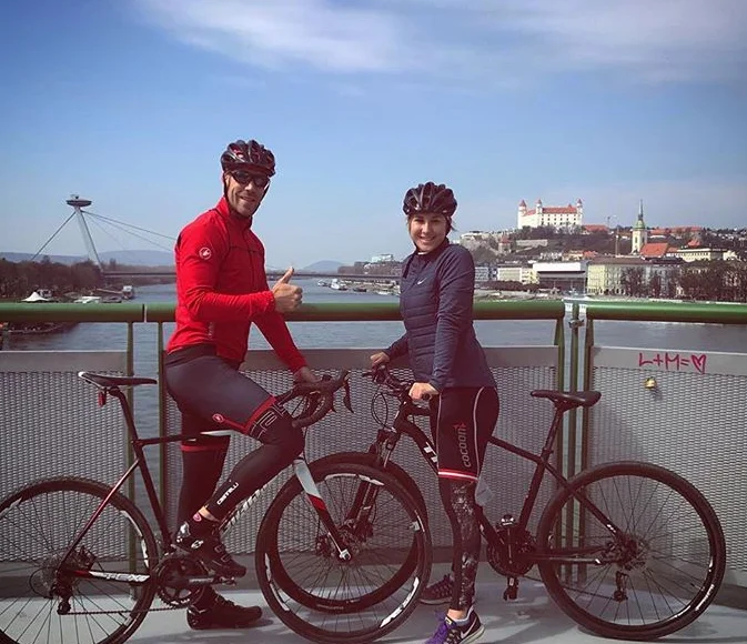 Belinda Cycling With Her Boyfriend