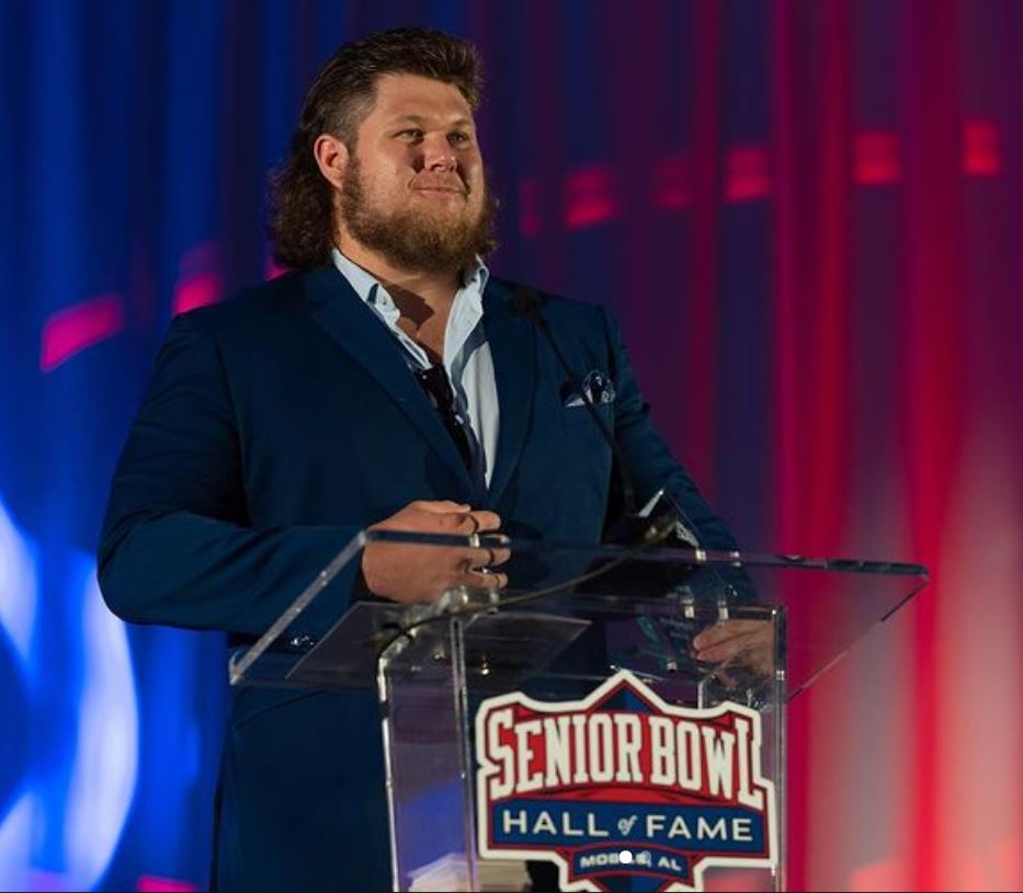 Creed Humphrey at the Hall of Fame Induction as the Rookie of the Year