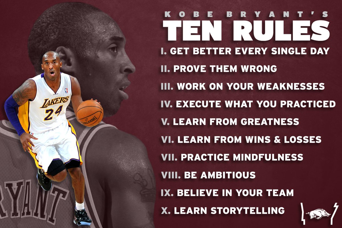 Kobe Bryant's 10 Rules to Success (Source: (Source- Twitter)