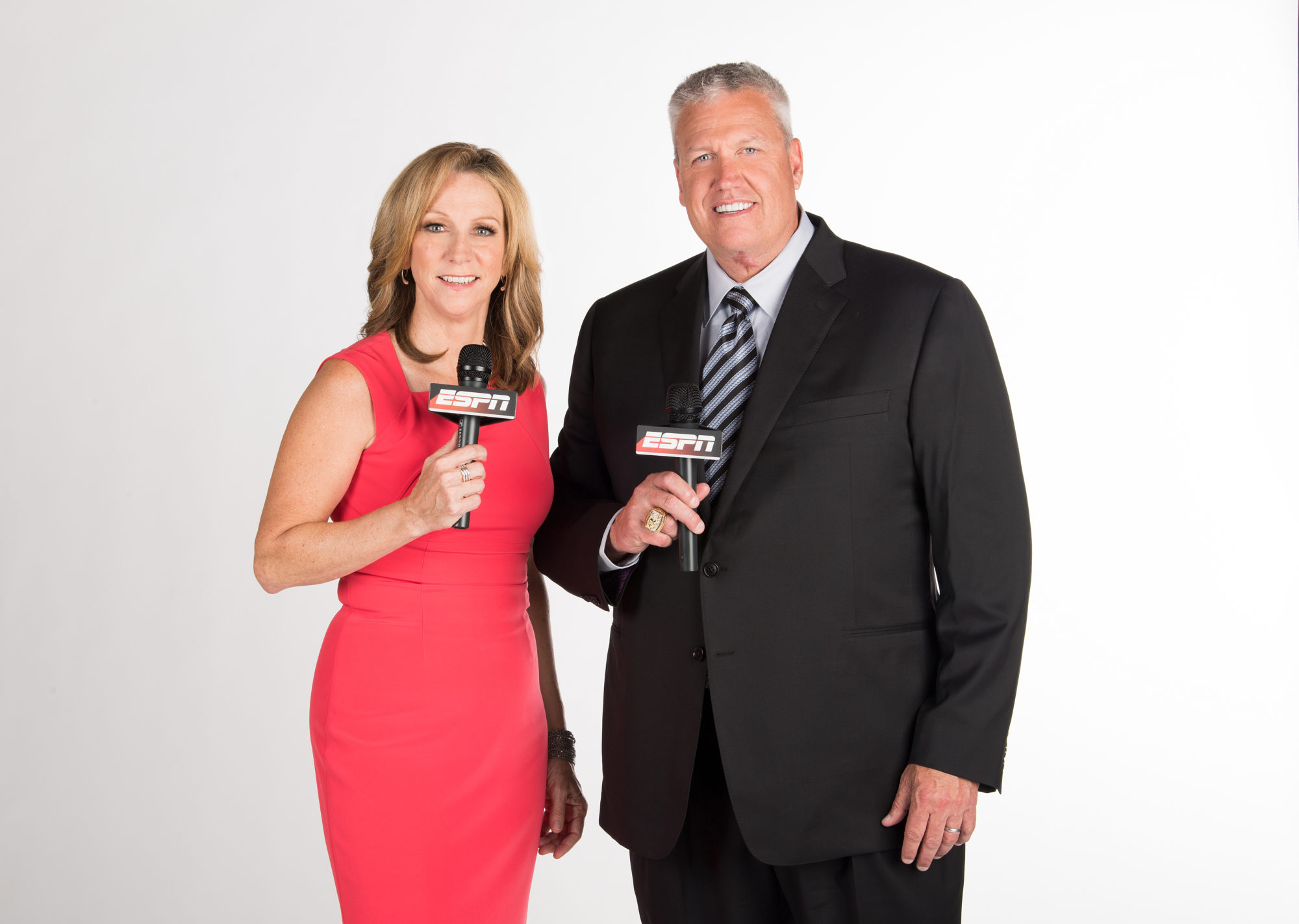 Beth Mowins And Rex Ryan Working For The ESPN