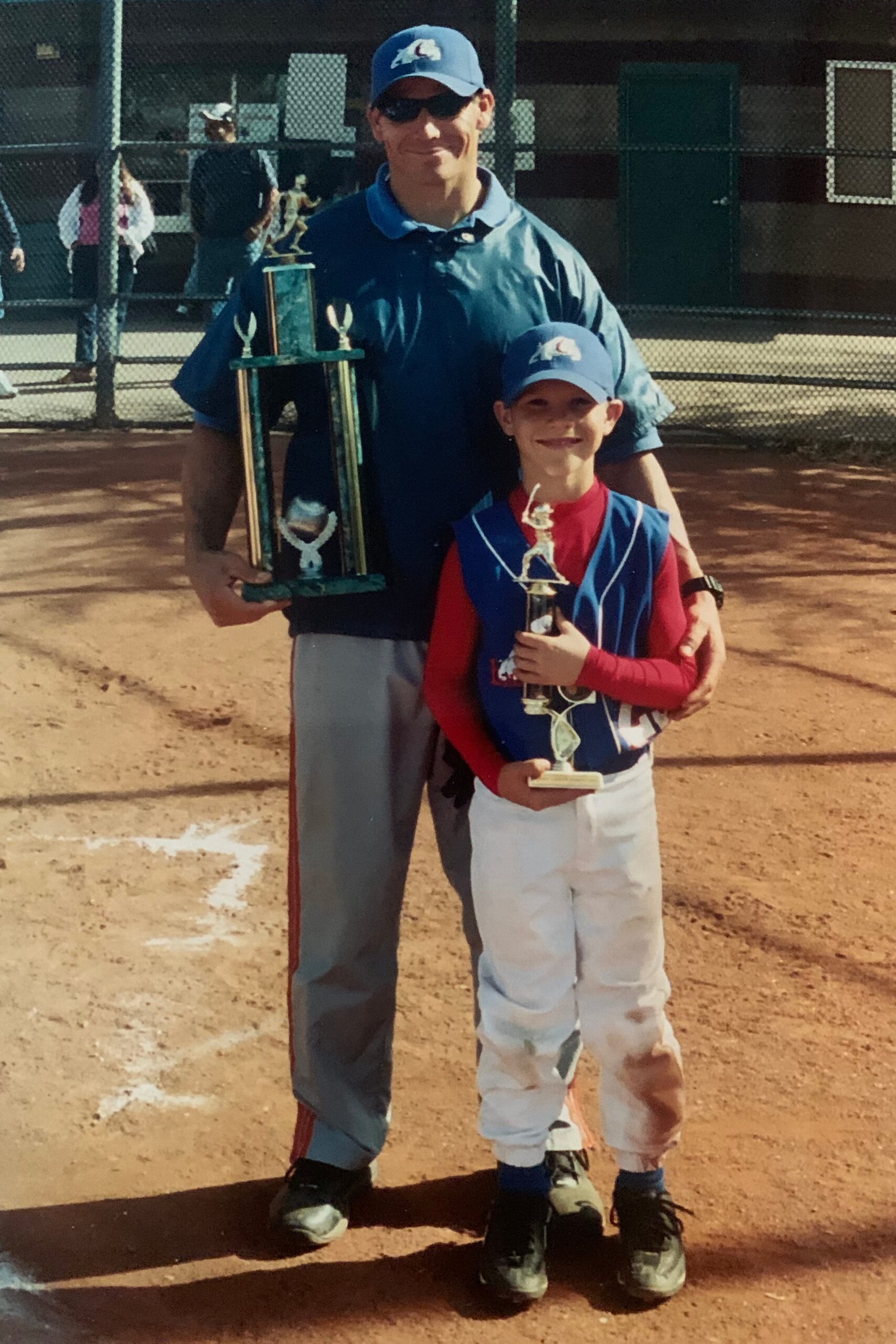 Jarren Duran with his father