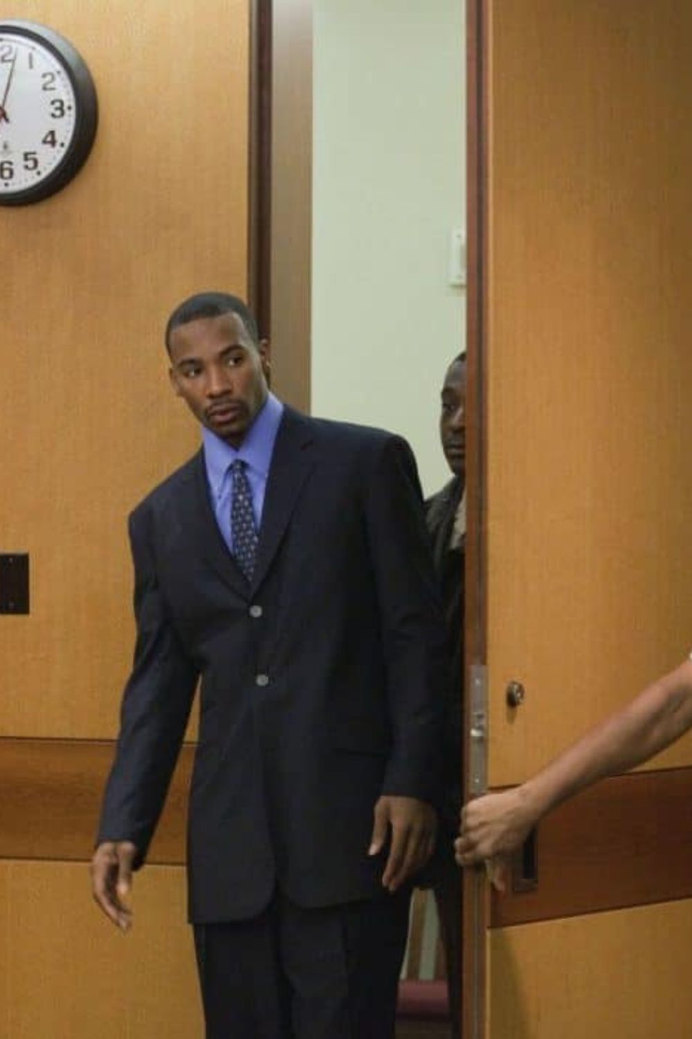 Javaris Enters The Court For A Hearing.