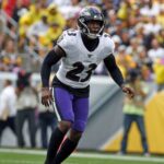 Jefferson playing for the Ravens
