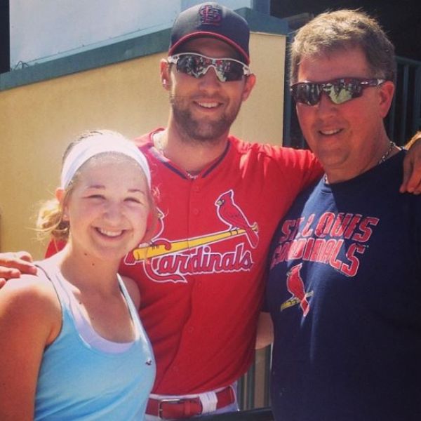 Michael Wacha With His Father And Sister