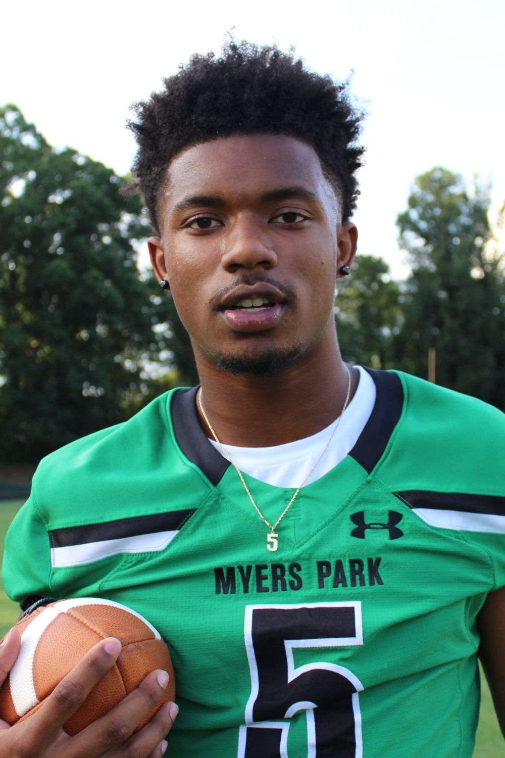 Moose Muhammad III in his high school football team jersey (Source: WBTV)