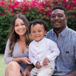 Tony Jefferson with his wife and son