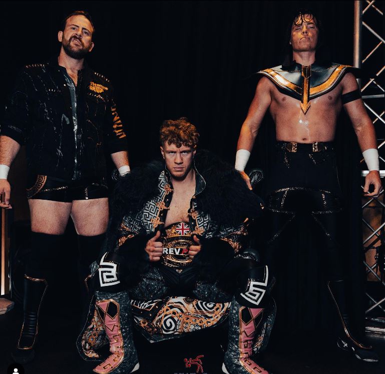 Will Ospreay with Kyle Fletcher and Mark Davis