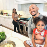 Mookie, Her Wife And  Their Daughter Kynlee Ivory Betts In Kitchen