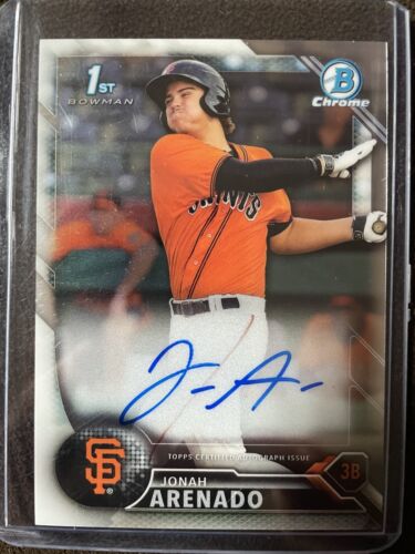 Jonah Arenado 2016 Bowman Chrome 1st RC Auto (Source: Ubuy)