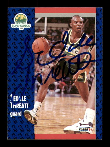 Sedale Threatt Autographed Signed 1991-92 Fleer Card #196 Supersonics 183302 (Source: ebay)