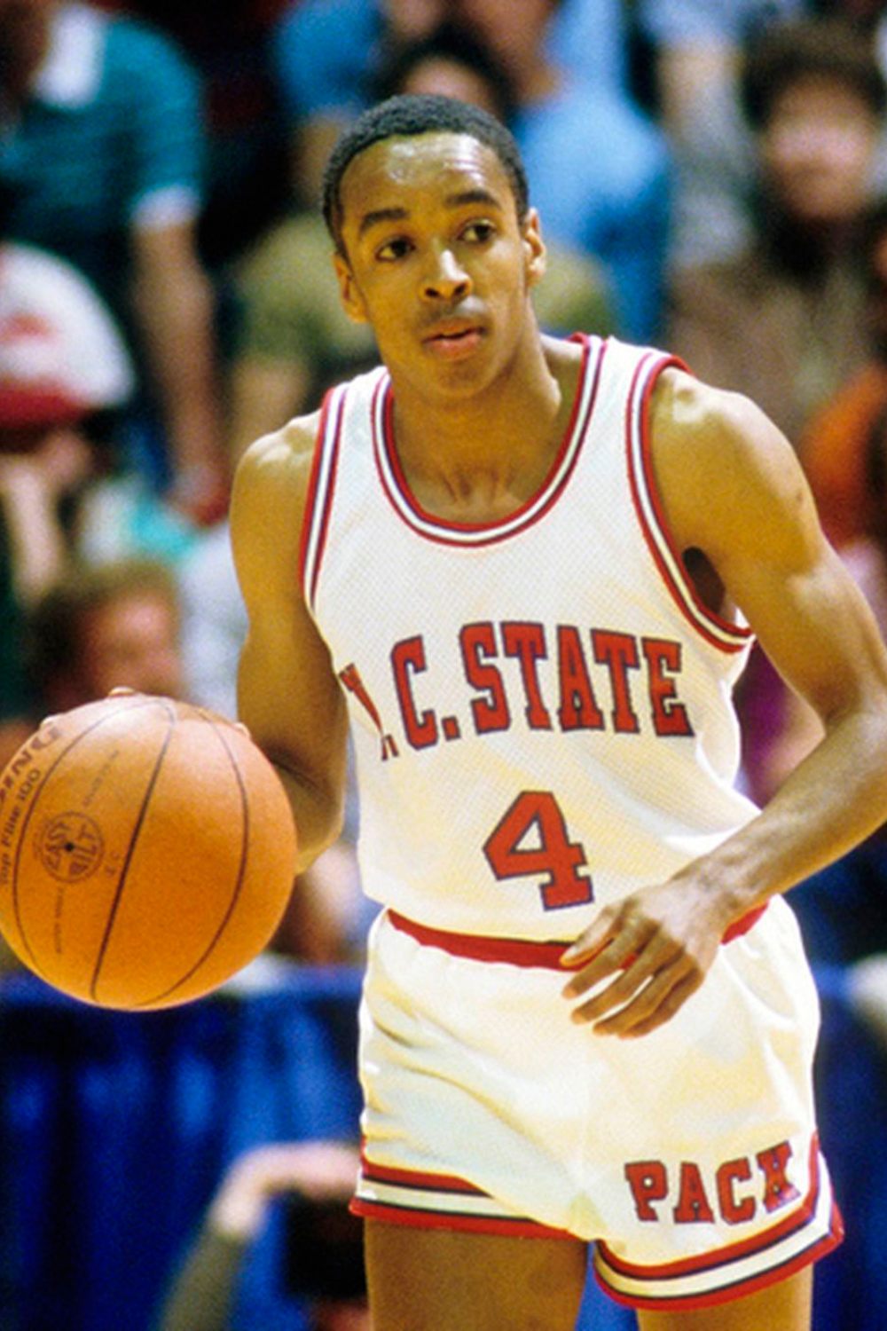 Spud Webb Playing For The NC State College Team 