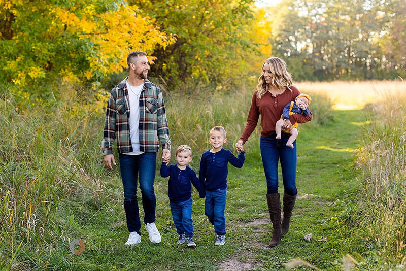 Adam Thielen With His Family