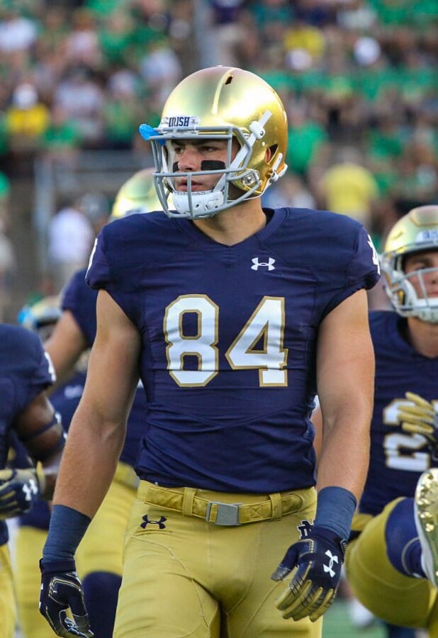 Cole Kmet in his college team jersey (Source: Sports Illustrated)