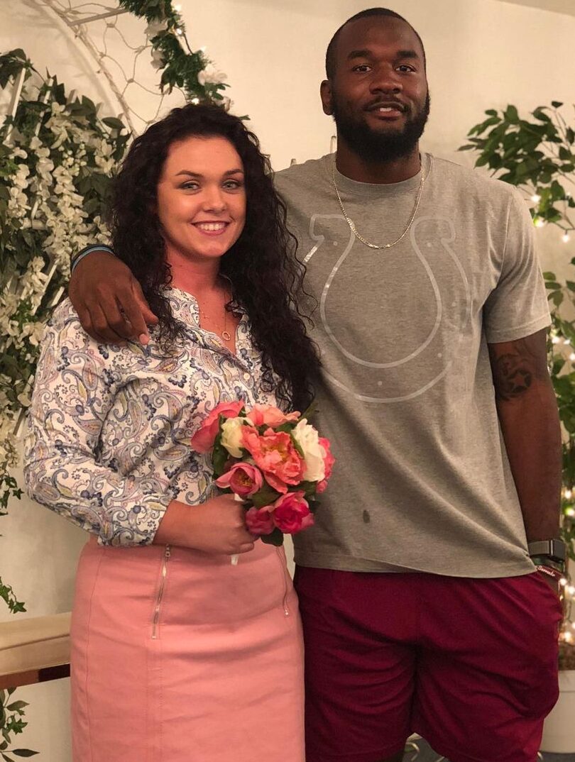 Darius Leonard and Kaylaa at their wedding (Source: Instagram)