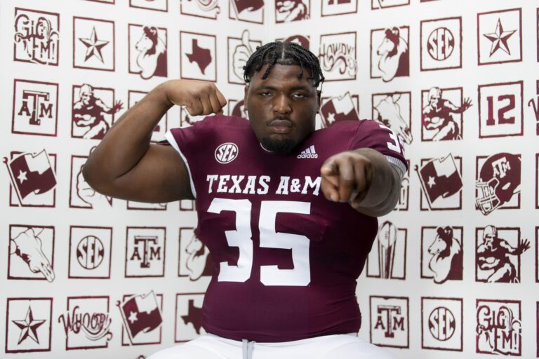 Footballer McKinnley Jackson (Source: Texas A&M Athletics)