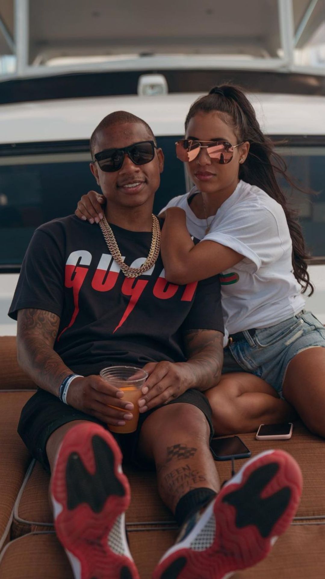 Isaiah Thomas With His Wife