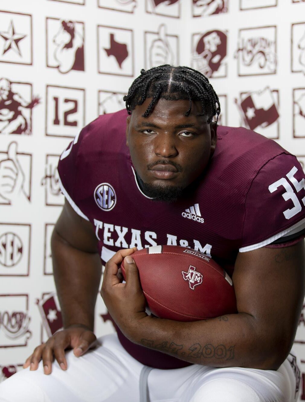 McKinnley Jackson with the Texas A&M Aggies (Source: Texas A&M Athletics)