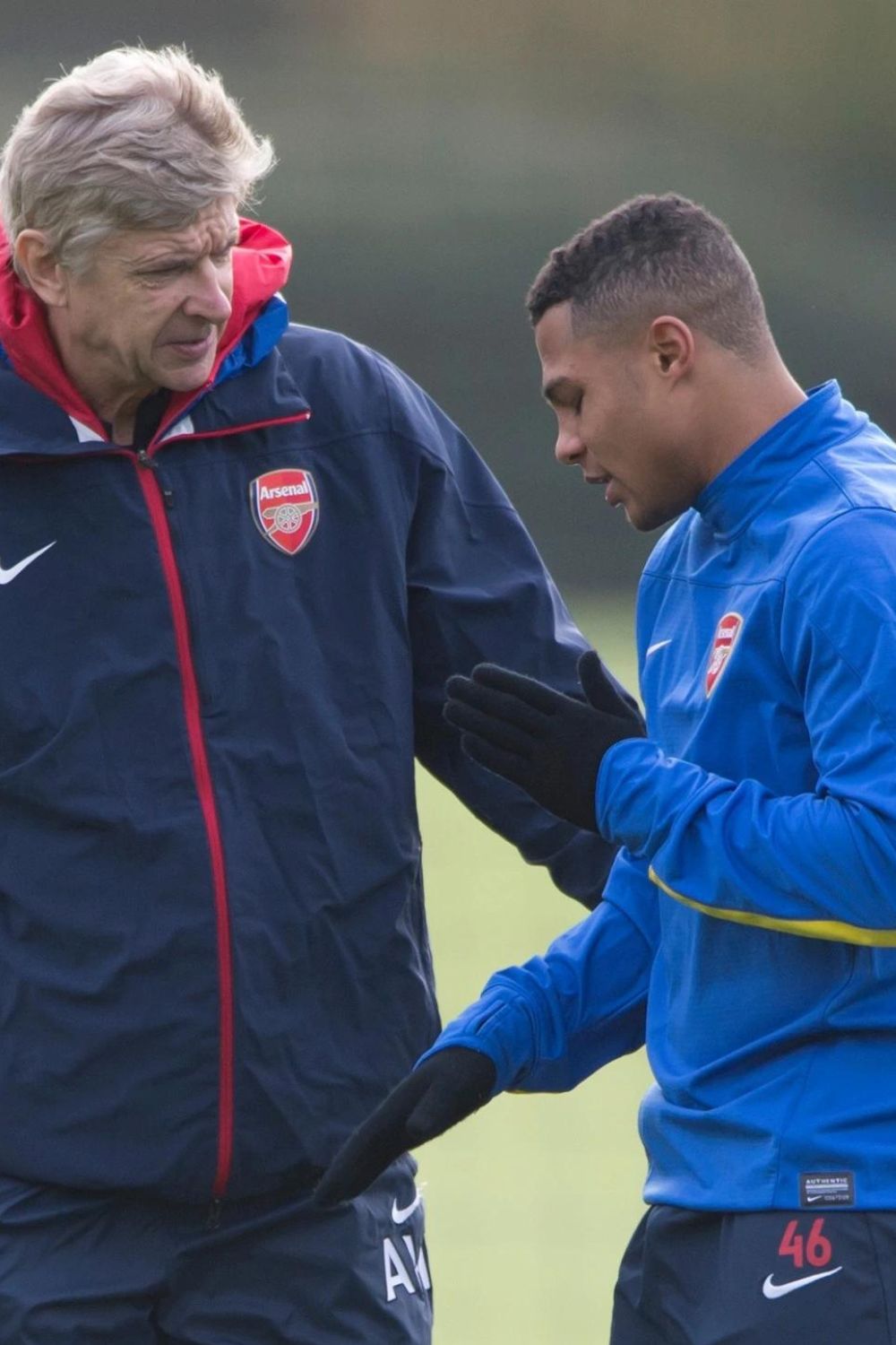 Serge Gnabry With Arsenal's The-Manager, Arsene Wenger (Source sports.com)