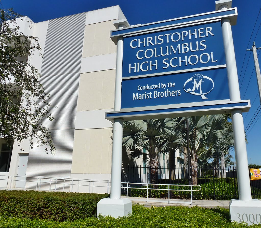 The Christopher Columbus High School where Josh Uche spent his high school years (Source: Schola)